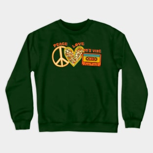 90s Throwback Peace Love and 90s Vibe Crewneck Sweatshirt